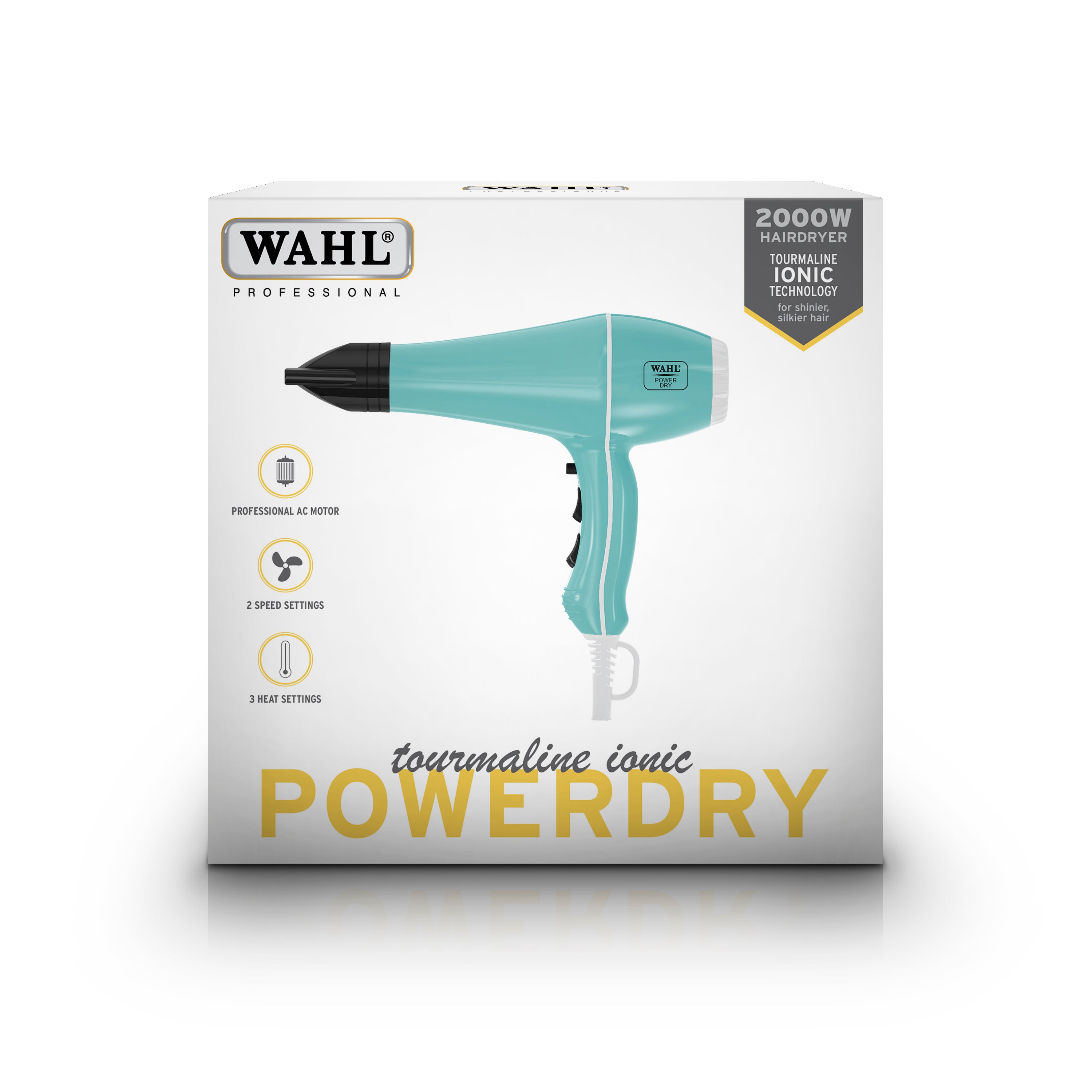 Wahl Power Dry 2000W Ionic Hair Dryer Aqua