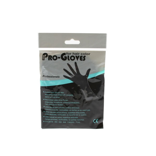 Pro Gloves Powder Free Latex Black 1pair Small - Beautopia Hair & Beauty