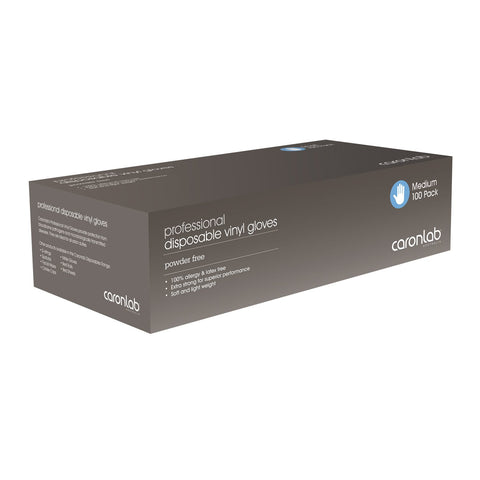 Caronlab Vinyl Gloves Powder Free 100pk Medium - Beautopia Hair & Beauty