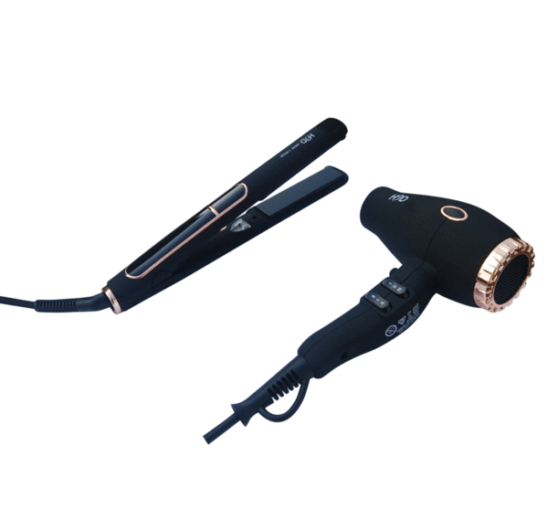 H2D Linear II Max Duo Black Hair Straightener and Travel Dryer Set