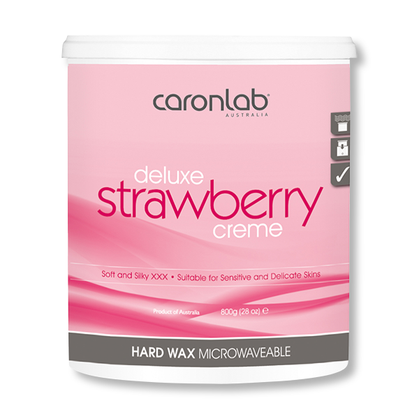 Caronlab Hard Wax Strawberry Creme 800g - Beautopia Hair & Beauty