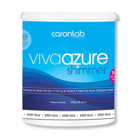 Caronlab Strip Wax Viva Azure Shimmer 800g - Beautopia Hair & Beauty