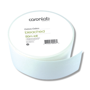 Caronlab Cotton Calico White Roll Bleached 50m - Beautopia Hair & Beauty