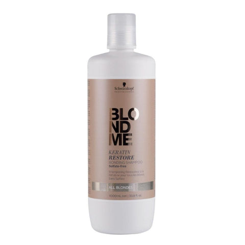 Schwarzkopf BlondMe Keratin Restore Bonding Shampoo 1 Litre - All Blondes - Beautopia Hair & Beauty