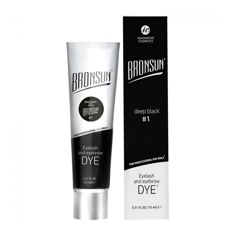 Bronsun Lash & Brow Dye Deep Black 15ml - Beautopia Hair & Beauty