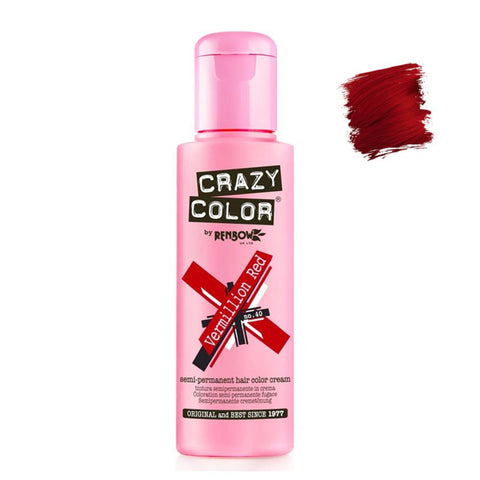 Crazy Color Semi Permanent Vermillion Red #040 100ml - Beautopia Hair & Beauty
