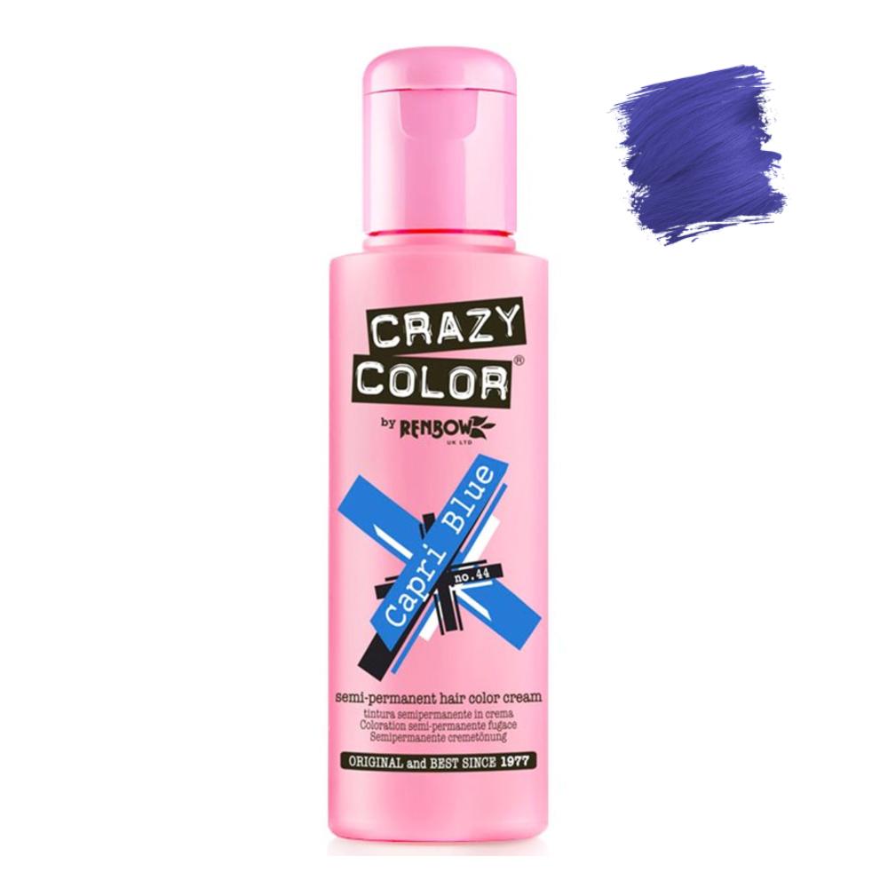 Crazy Color Semi Permanent Capri Blue #044 100ml - Beautopia Hair & Beauty