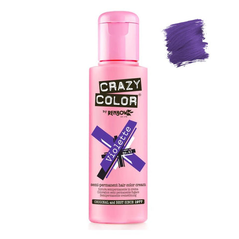 Crazy Color Semi Permanent Violette #043 100ml - Beautopia Hair & Beauty
