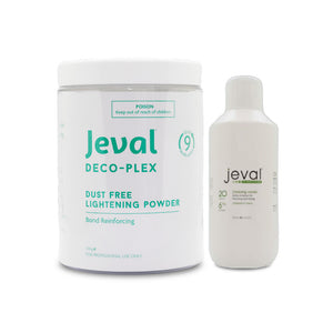 Jeval Deco-Plex Dust Free Lightening Powder + Free Jeval 20 Vol Developer