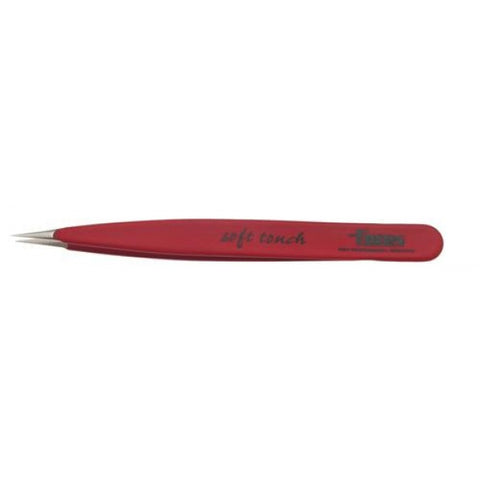 Focus Pointed Soft Touch Tweezer - Red - Beautopia Hair & Beauty