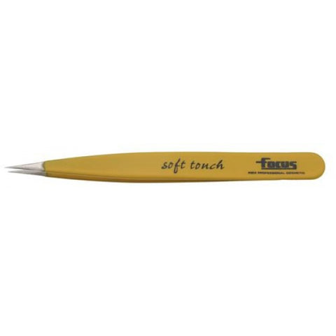 Focus Pointed Soft Touch Tweezer - Yellow - Beautopia Hair & Beauty