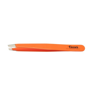 Focus Slanted Tweezer Fluro Orange - Beautopia Hair & Beauty