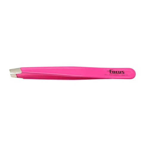 Focus Slanted Tweezer Fluro Pink - Beautopia Hair & Beauty