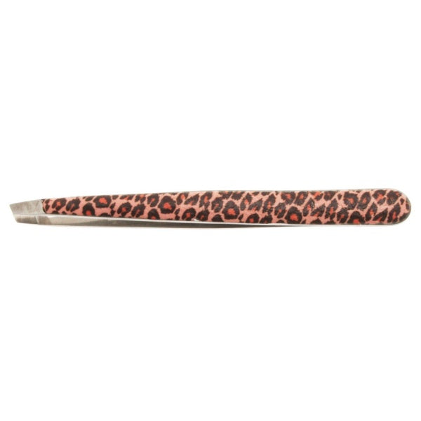 Focus Slanted Tweezer - Leopard - Beautopia Hair & Beauty