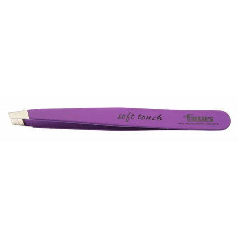 Focus Slanted Soft Touch Tweezer - Purple - Beautopia Hair & Beauty