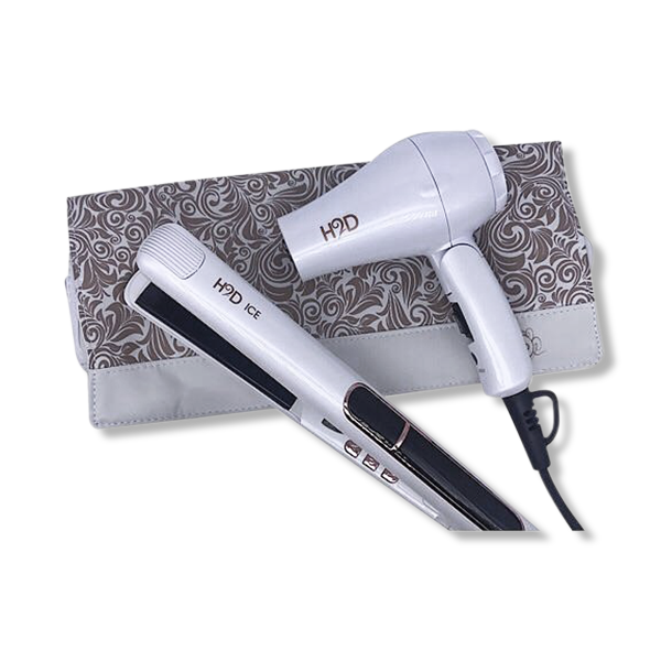 H2D Linear II Ice Hair Straightener and Travel Dry Set - Beautopia Hair & Beauty