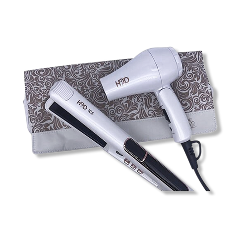 H2D Linear II Ice Hair Straightener and Travel Dry Set - Beautopia Hair & Beauty