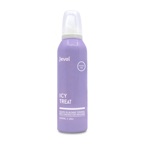 Jeval Icy Treat Leave-in Blonde Toning Reconstructor Mousse 200ml - Beautopia Hair & Beauty