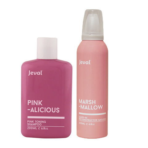 Jeval Pink-Alicious Toning Shampoo & Marshmallow Duo