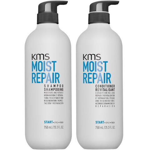 KMS Moist Repair Shampoo and Conditioner 750ml Duo Pack - Beautopia Hair & Beauty