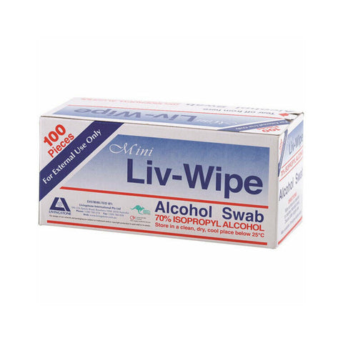 Livingstone Liv-Wipe Alcohol Wipes 100pk - Beautopia Hair & Beauty