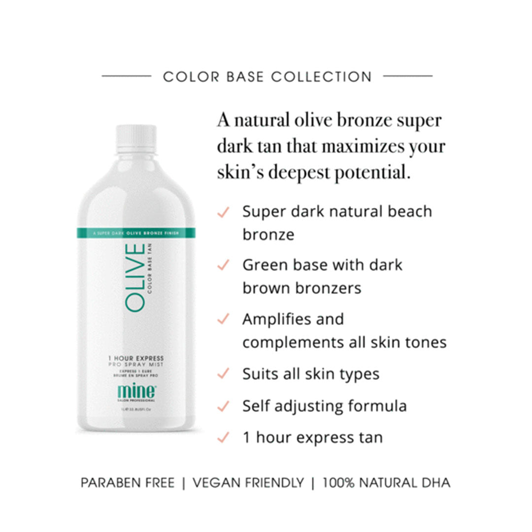Mine Tan Olive Pro Tan Solution 1 Litre - Beautopia Hair & Beauty