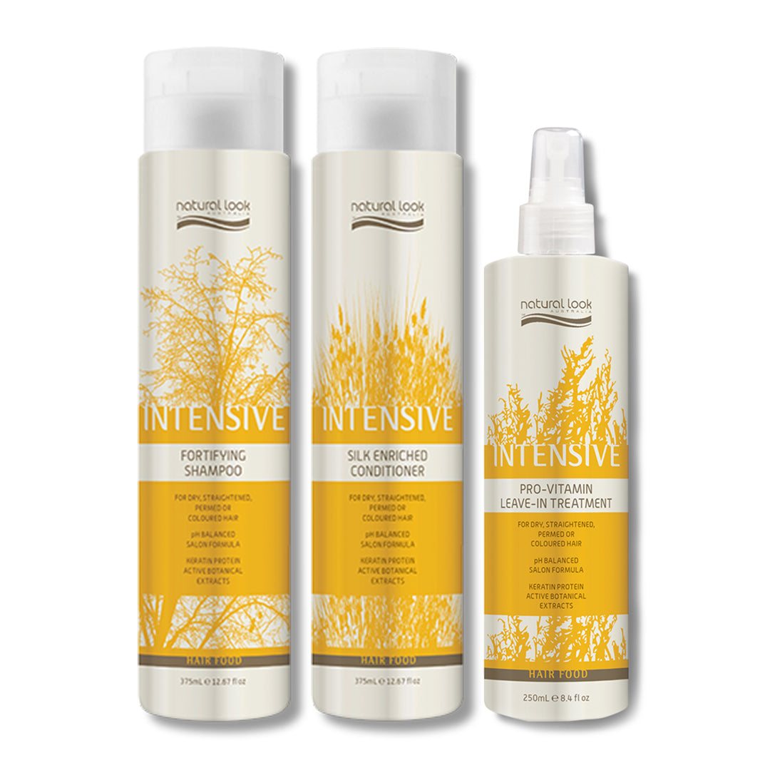 Natural Look Intensive Shampoo, Conditioner & Leave-in Treatment Trio