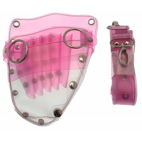 Plastic Pink Tool Pouch with Strap - Beautopia Hair & Beauty